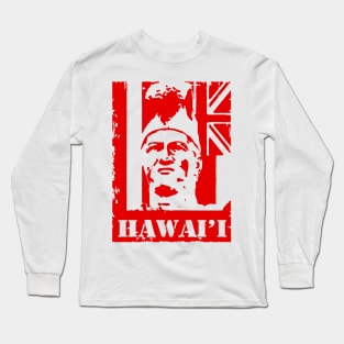 Hawai'i King Kamehameha Red Ink by Hawaii Nei All Day Long Sleeve T-Shirt